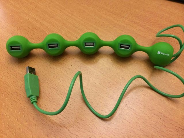 USB hub inspired by anal beads.