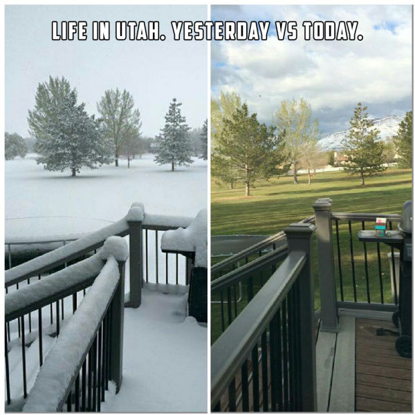 Utah weather is bipolar.