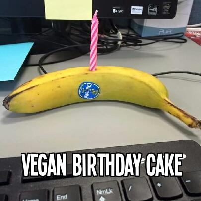 Vegan co-worker had a birthday today so we gave her a special cake.
