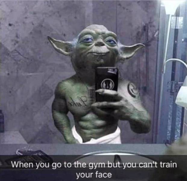 When you go to the gym but can't train your face.