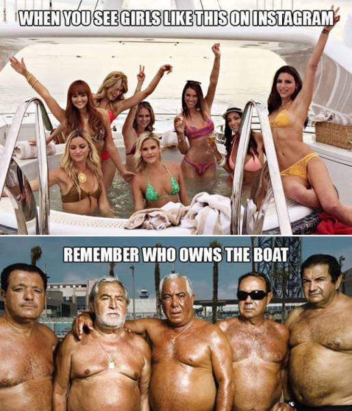 When you see girls like this on Instagram, remember who owns the boat.