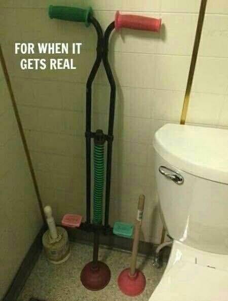 When the toilet is backed up and you have tried everything with no luck.