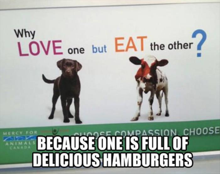 Why love one but eat the other?