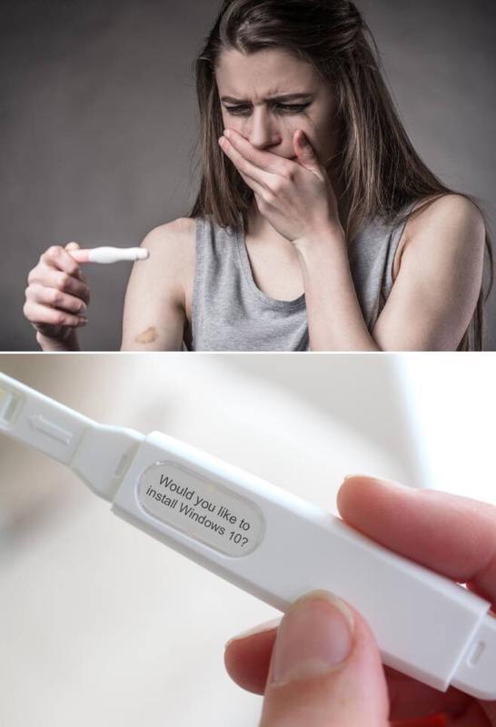 Windows pregnancy test.