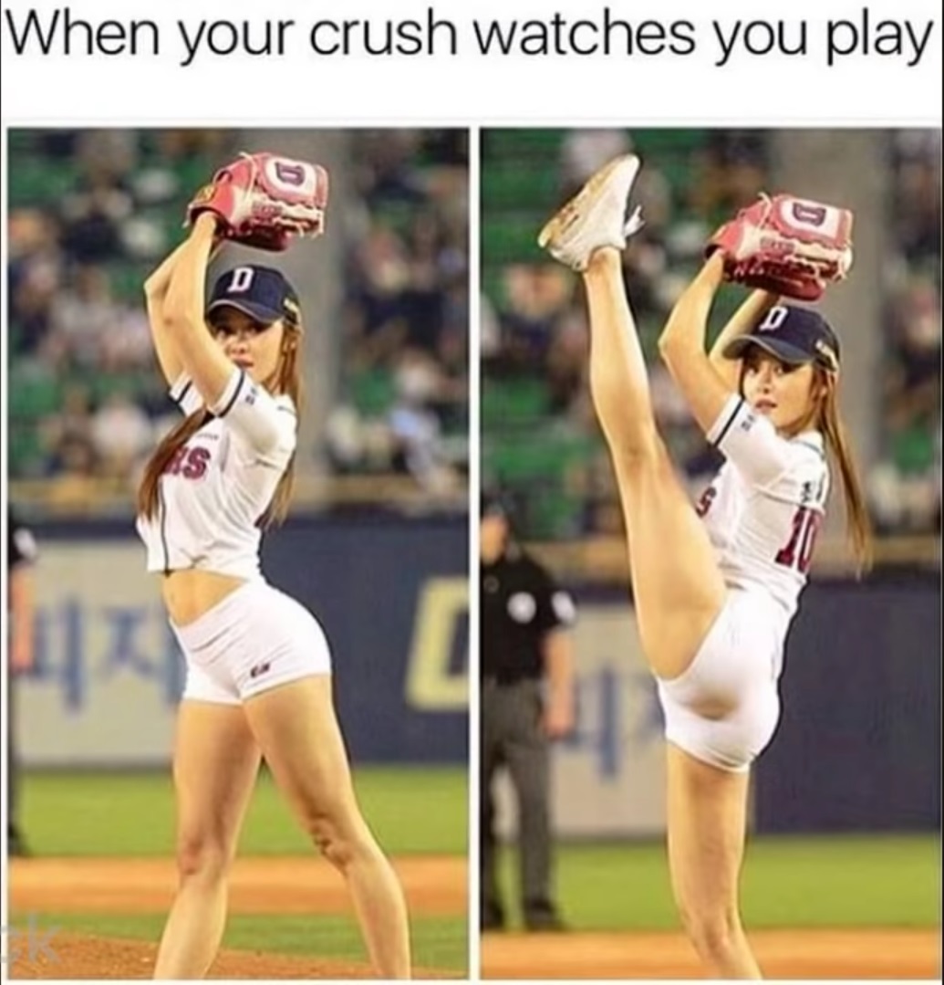When your crush watches you play.