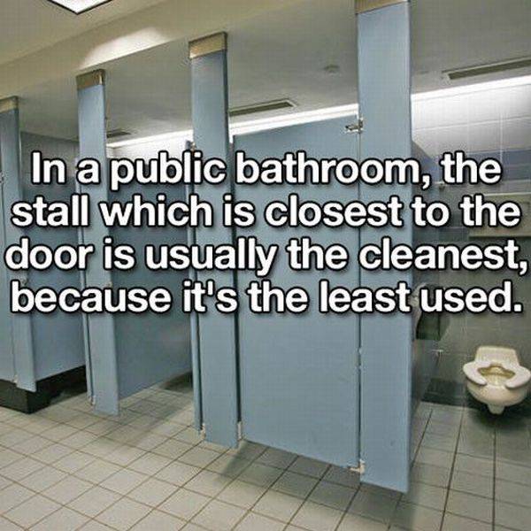 You have been using the wrong public bathroom stall your entire life.